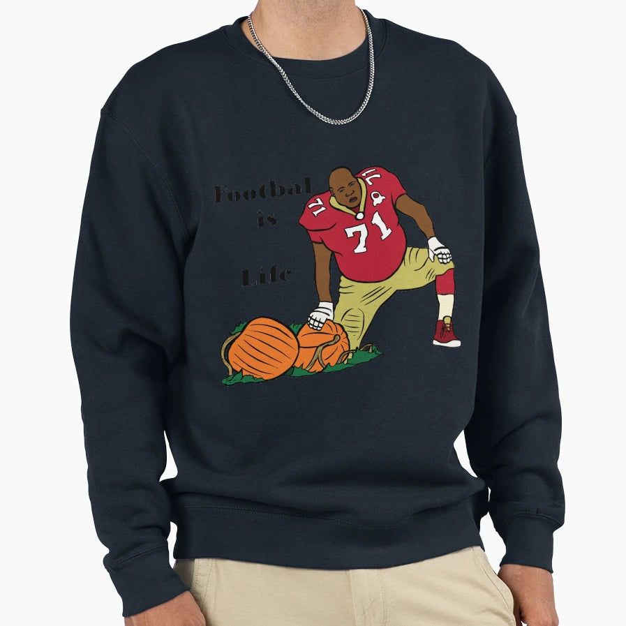Profession Football Player Sweatshirt - Fun Novelty Design for Adults - T-Shirt, Sweatshirt, Hoodie