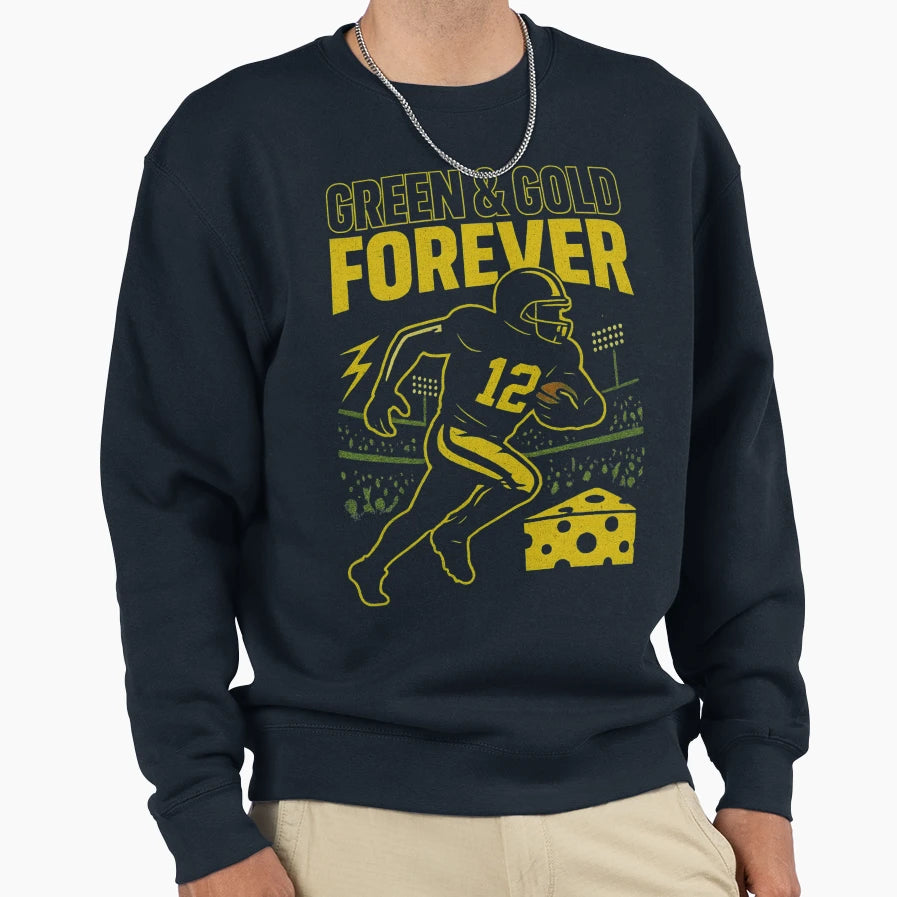 Green Bay Packers Grunge Football Sweatshirt - Aesthetic Graphic for Adults - T-Shirt, Sweatshirt, Hoodie