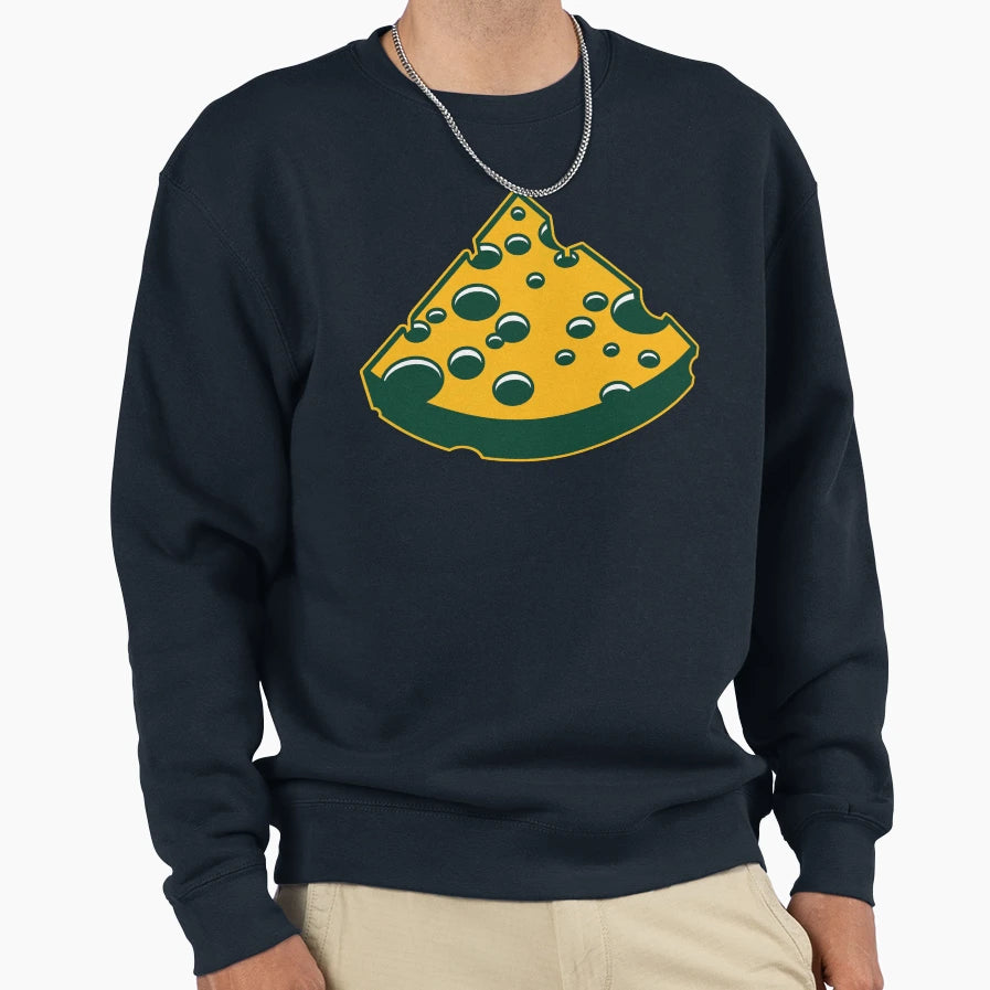 Green Bay Packers Cheesehead Sweatshirt - Minimalist Print Unisex - T-Shirt, Sweatshirt, Hoodie