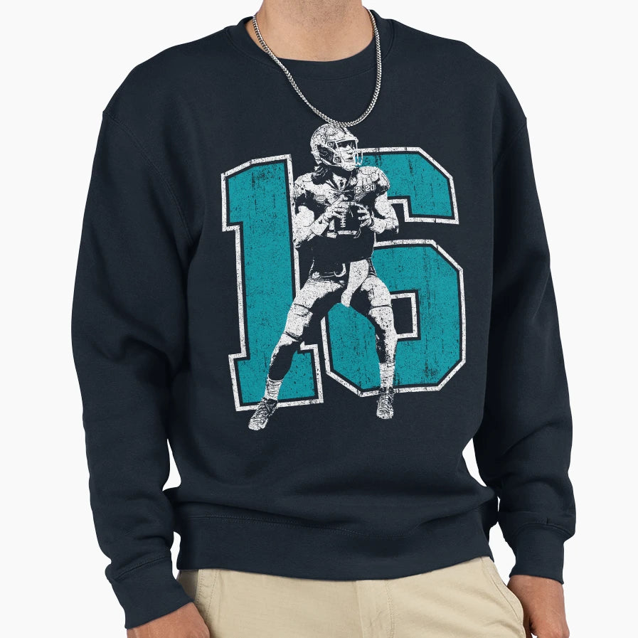 Football Player Trevor Lawrence Sweatshirt - Minimalist Print Men Women - T-Shirt, Sweatshirt, Hoodie