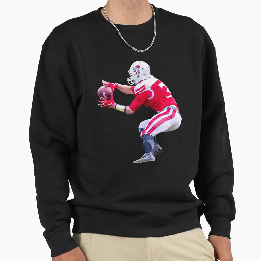 Nfl Player Catching Football Sweatshirt - Casual Everyday Wear Unisex - T-Shirt, Sweatshirt, Hoodie
