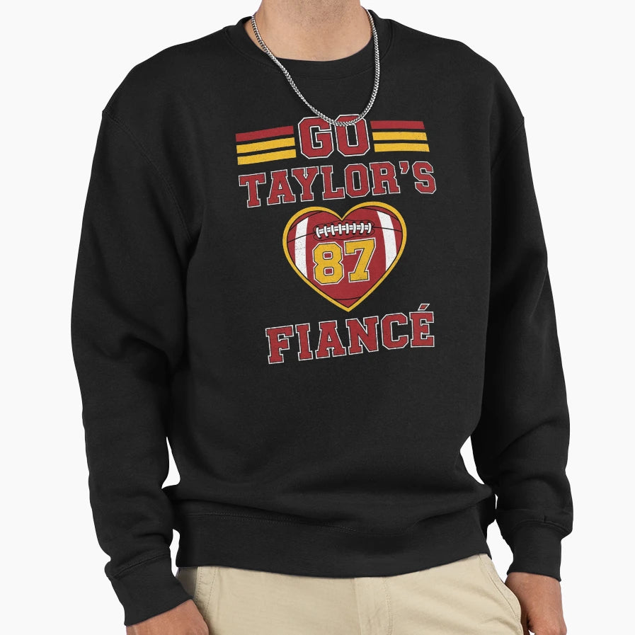 Go Taylors Fiance Pop Star Sweatshirt - Minimalist Print for Adults - T-Shirt, Sweatshirt, Hoodie