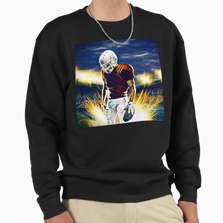 Touchdown Football Player Sweatshirt - Minimalist Print Men Women - T-Shirt, Sweatshirt, Hoodie