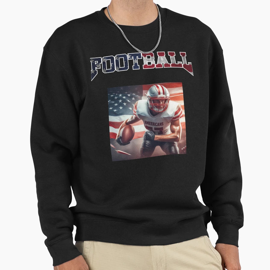 American Football Player Sweatshirt - Minimalist Print for Adults - T-Shirt, Sweatshirt, Hoodie