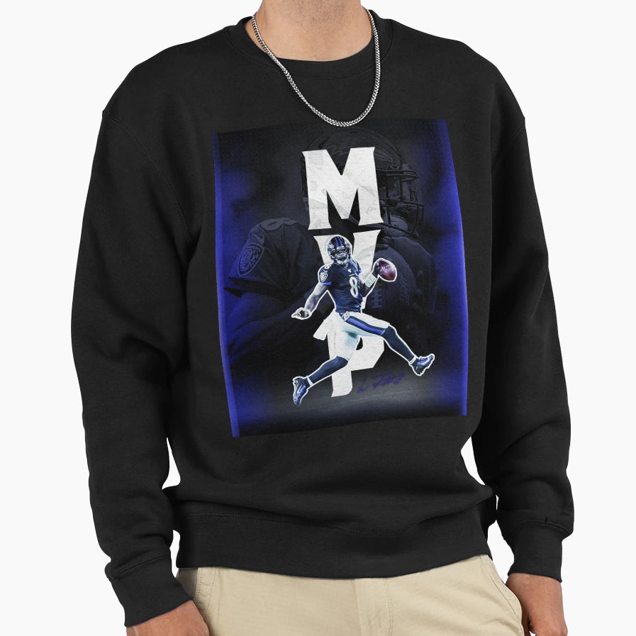 Lamar Baltimore Sports Art Sweatshirt - Graphic Print for Adults - T-Shirt, Sweatshirt, Hoodie