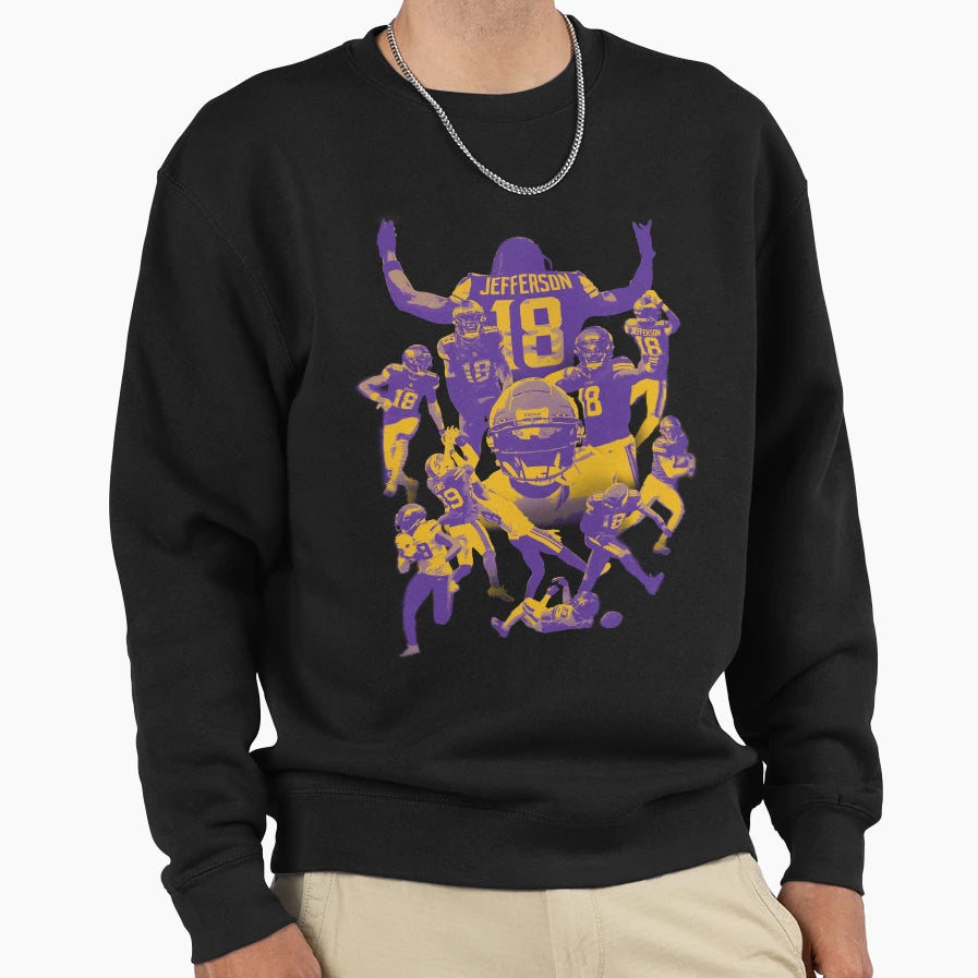 JJ Mvp Purple Gold Sweatshirt - Streetwear Style for Adults - T-Shirt, Sweatshirt, Hoodie