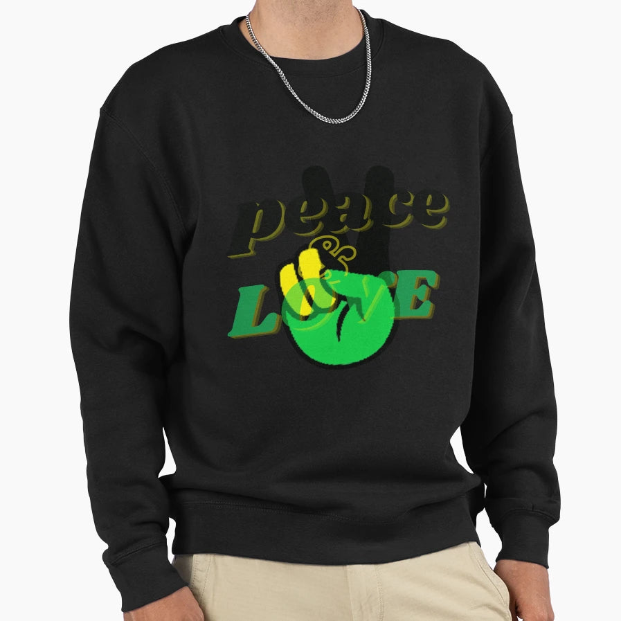 Peace And Love Sweatshirt - Unique Graphic for Adults - T-Shirt, Sweatshirt, Hoodie
