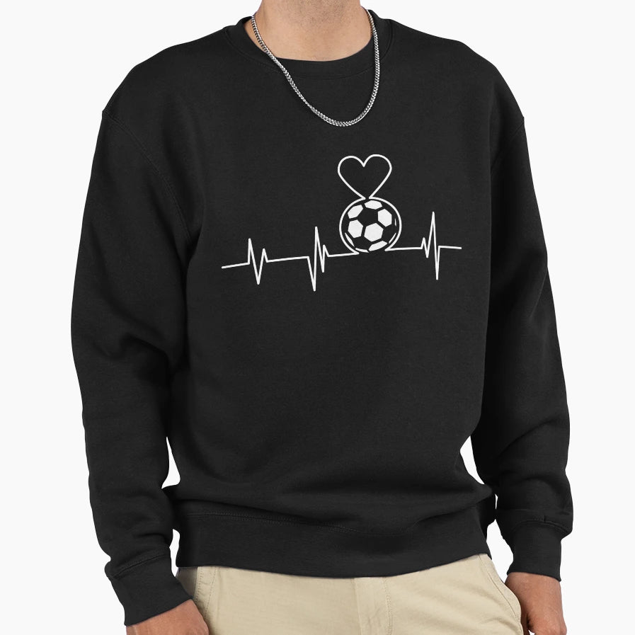 Soccer Heartbeat Football Gift T-Shirt - Streetwear Style for Adults - T-Shirt, Sweatshirt, Hoodie