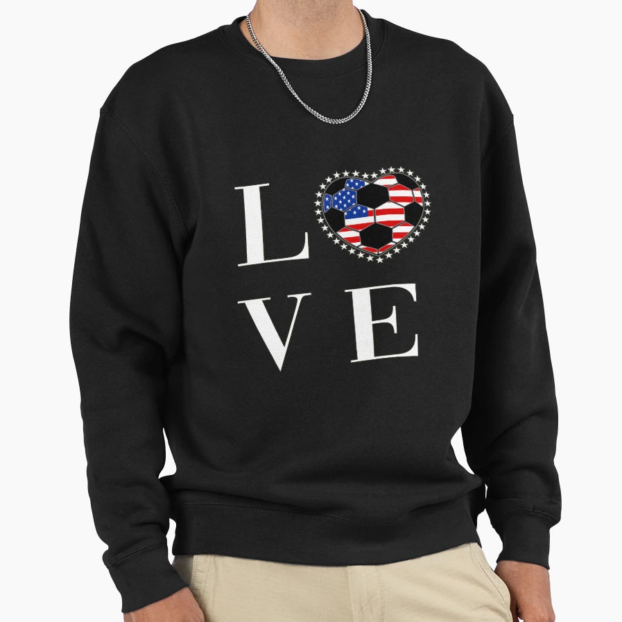 Soccer Heart Shape Soccer Ball T-Shirt - Novelty Apparel Unisex - T-Shirt, Sweatshirt, Hoodie