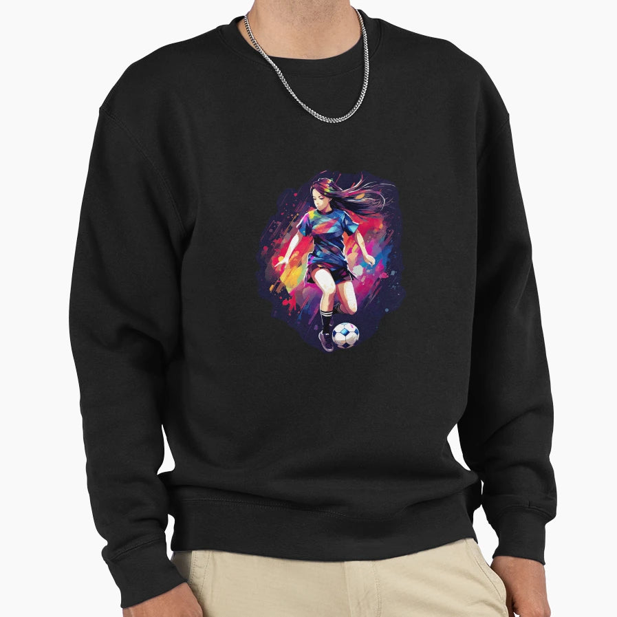 Anime Kicking Soccer Ball Sweatshirt - Novelty Apparel for Adults - T-Shirt, Sweatshirt, Hoodie