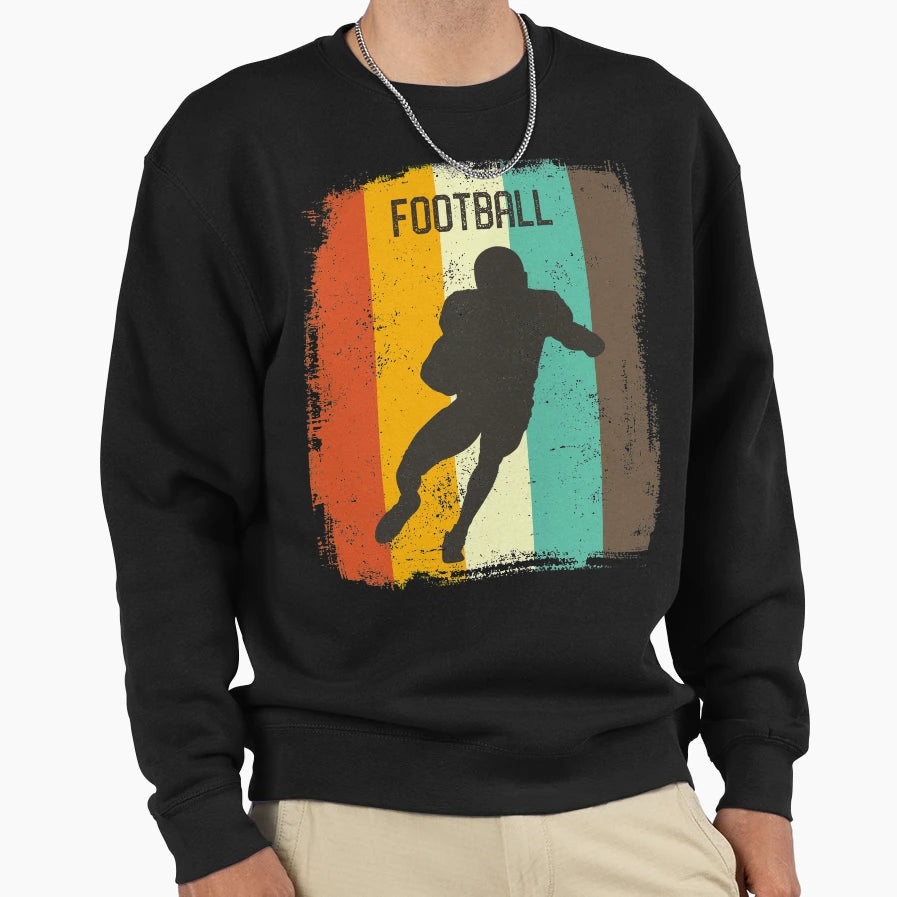 Football 70S Gridiron Gift Sweatshirt - Fun Novelty Design Unisex - T-Shirt, Sweatshirt, Hoodie