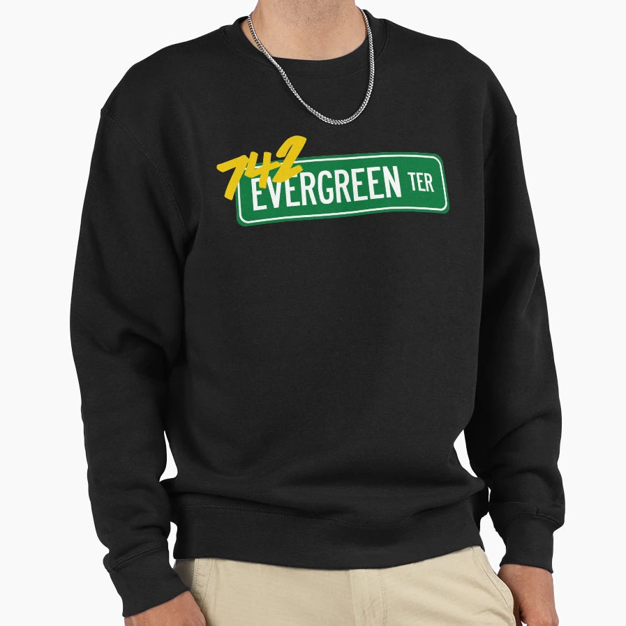 742 Evergreen Terrace Sweatshirt - Graphic Print Men Women - T-Shirt, Sweatshirt, Hoodie