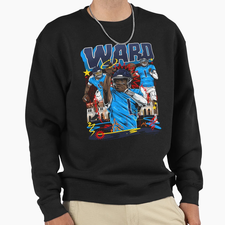 Cam Ward Tennessee Collage Sweatshirt - Aesthetic Graphic for Adults - T-Shirt, Sweatshirt, Hoodie