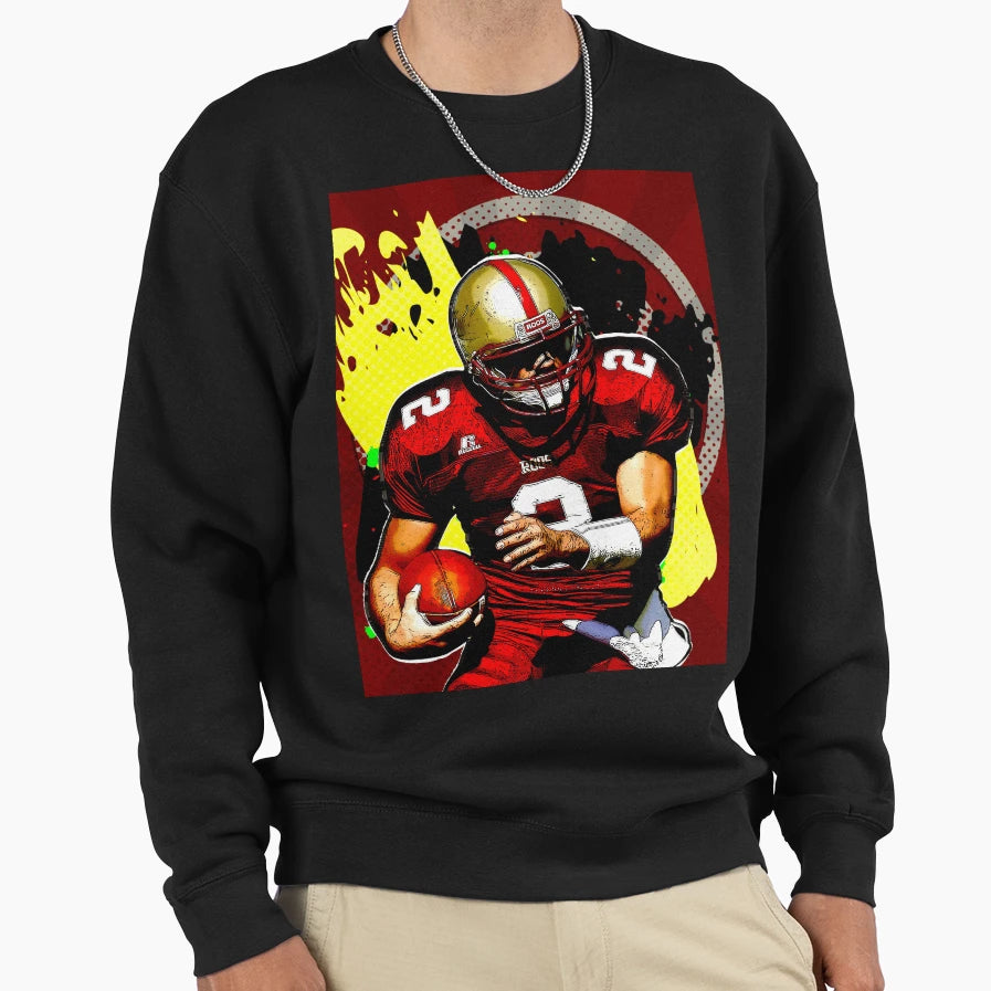 Quarterback American Football Sweatshirt - Graphic Print Men Women - T-Shirt, Sweatshirt, Hoodie
