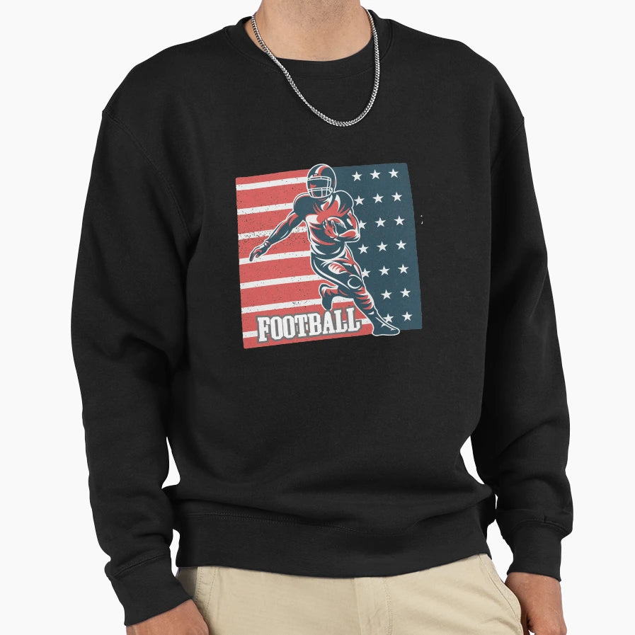 Copy Just Who Loves Football Sweatshirt - Minimalist Print for Adults - T-Shirt, Sweatshirt, Hoodie