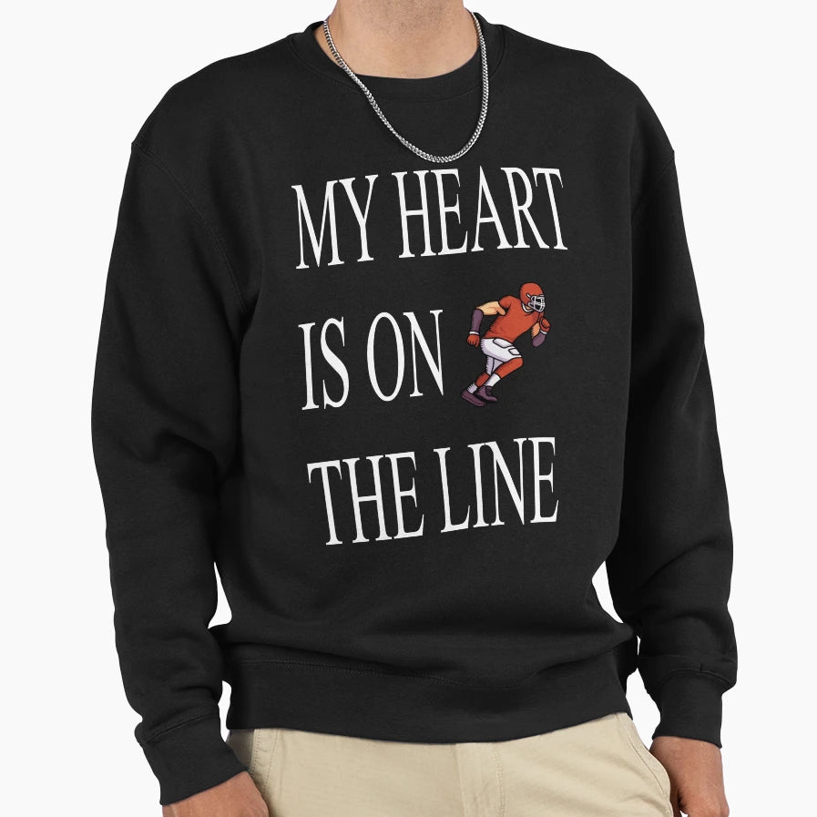 My Heart Is Line Sweatshirt - Novelty Apparel for Adults - T-Shirt, Sweatshirt, Hoodie