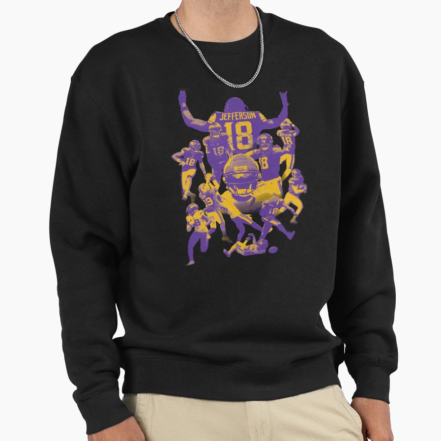 JJ Mvp Purple Gold Sweatshirt - Graphic Print Men Women - T-Shirt, Sweatshirt, Hoodie