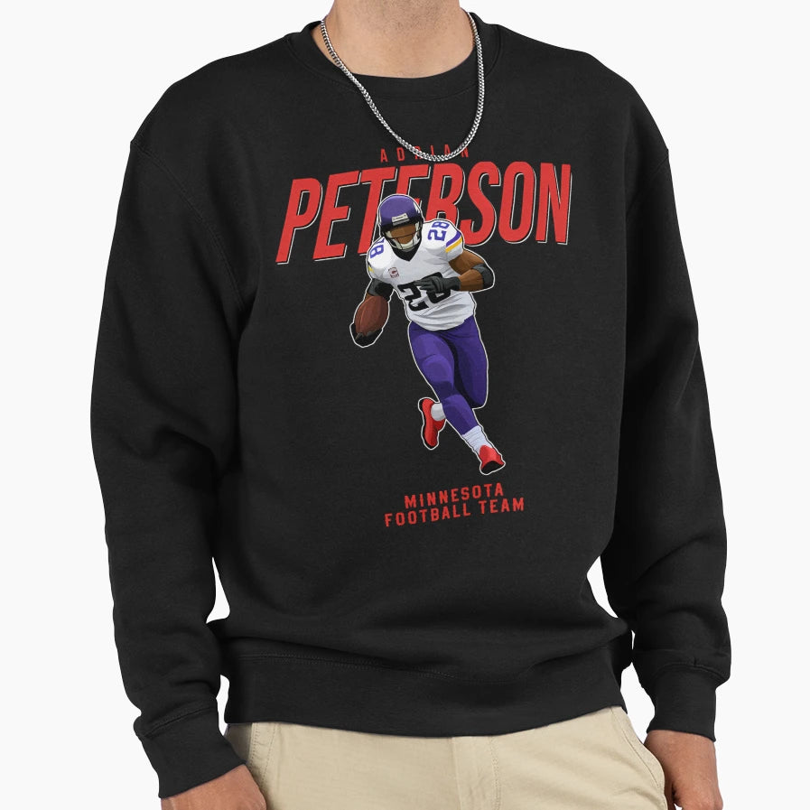Adrian Peterson Drives 28 Minnesota Sweatshirt - Streetwear Style Unisex - T-Shirt, Sweatshirt, Hoodie