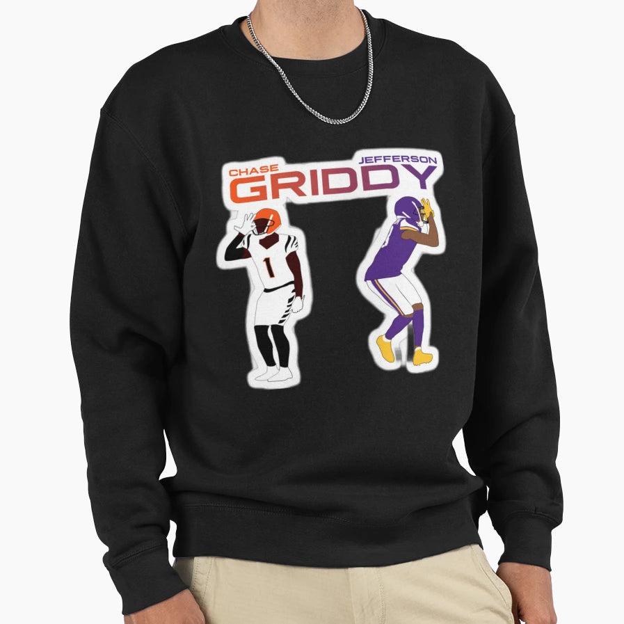 Griddy Duo Sweatshirt - Unique Graphic Unisex - T-Shirt, Sweatshirt, Hoodie