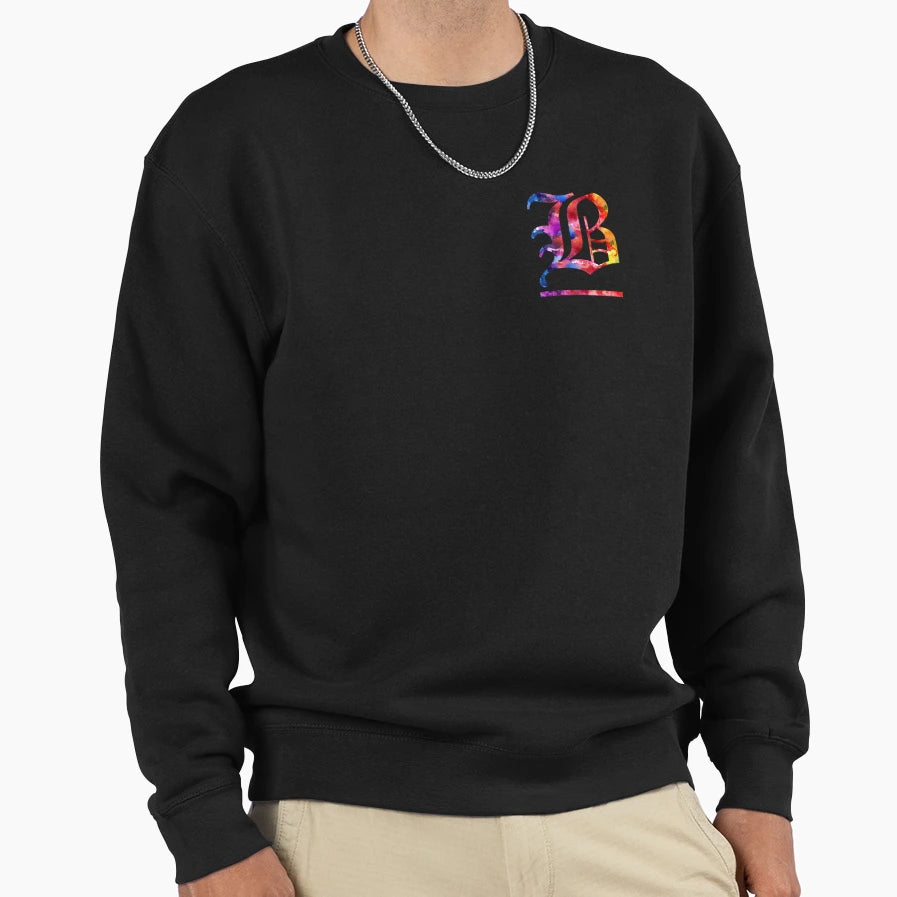 Alphabet B Colorful Sweatshirt - Graphic Print Unisex - T-Shirt, Sweatshirt, Hoodie