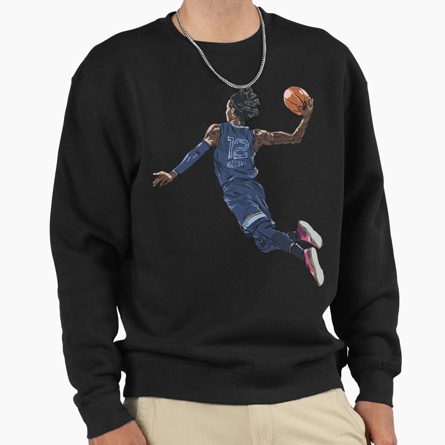 Ja Morant Dunk Sketch Sweatshirt - Unique Graphic Men Women - T-Shirt, Sweatshirt, Hoodie