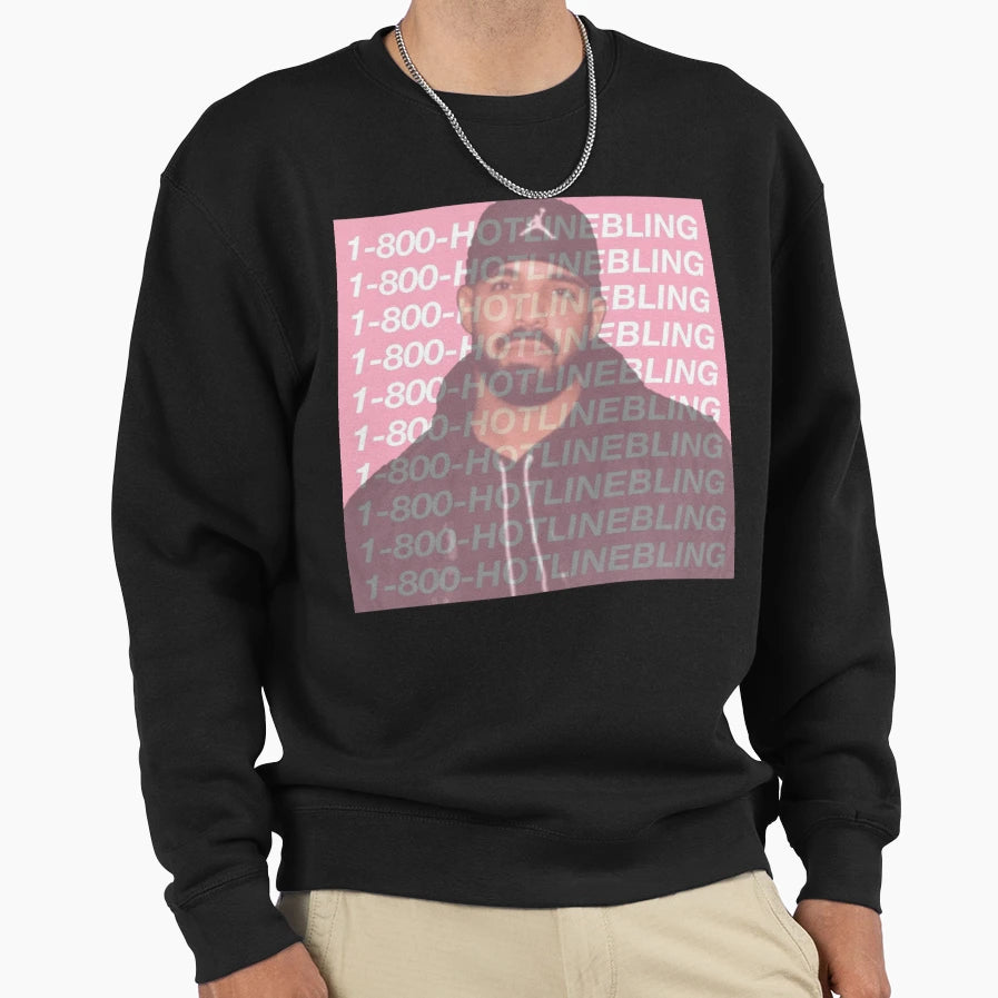 Drake Hotline Bling Sweatshirt - Minimalist Print for Adults - T-Shirt, Sweatshirt, Hoodie