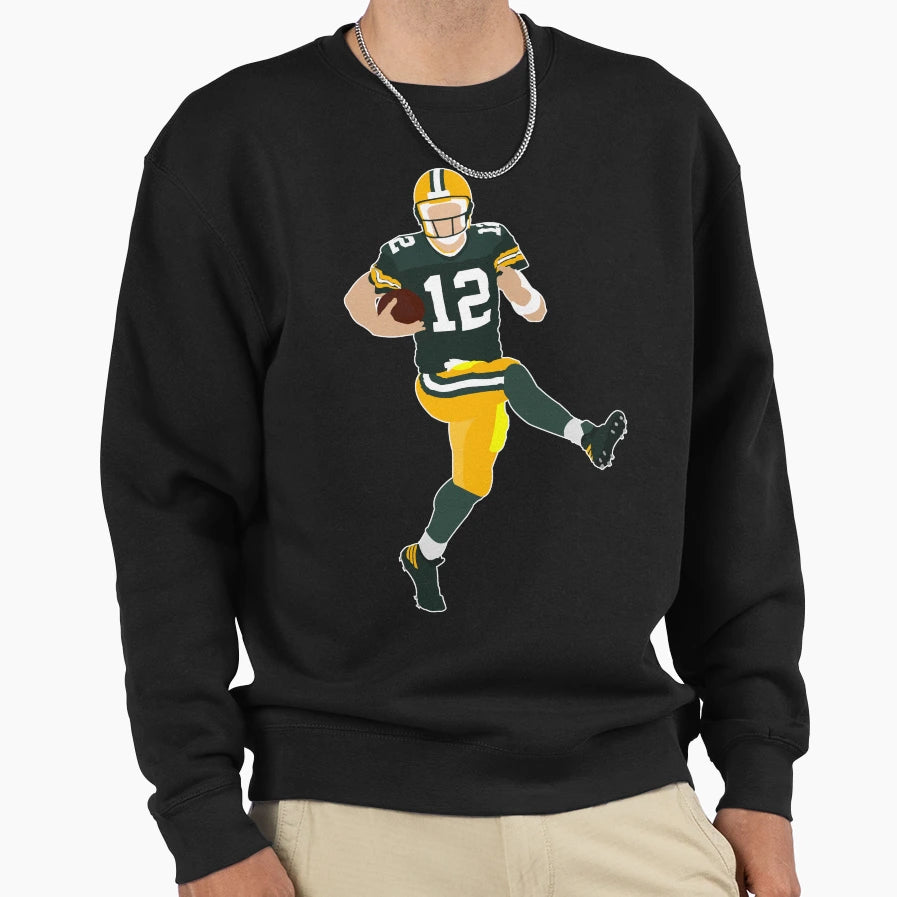 Green Bay Quarterback Sweatshirt - Minimalist Print for Adults - T-Shirt, Sweatshirt, Hoodie