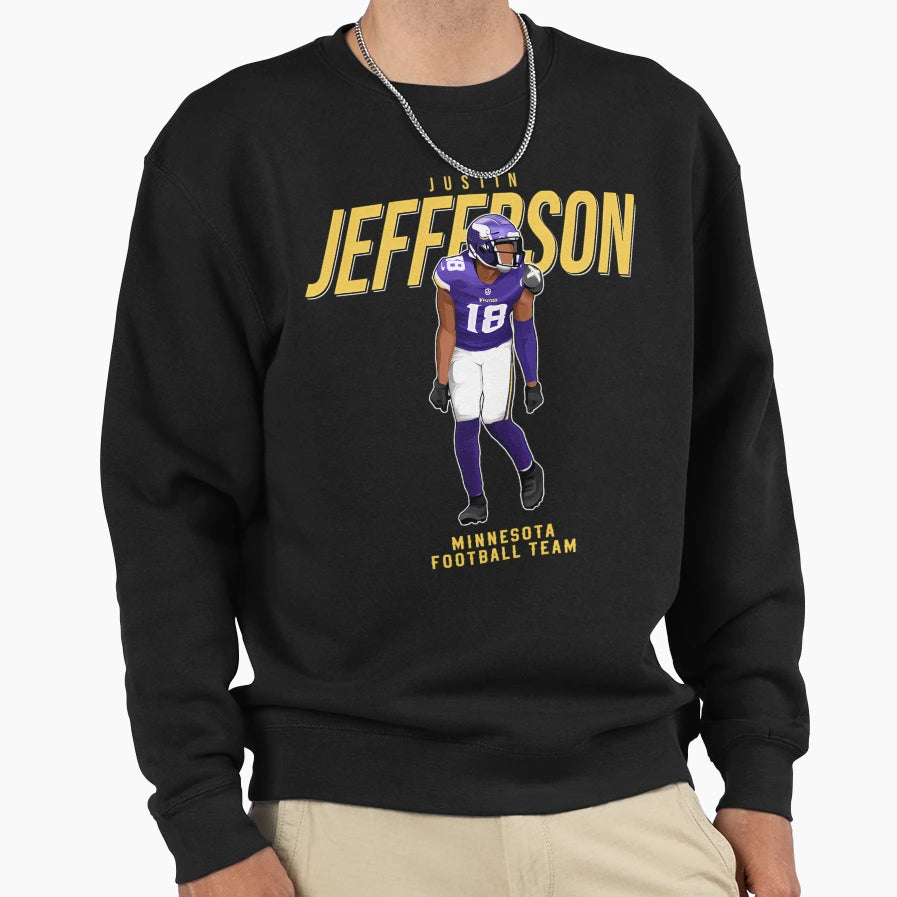 JJ 18 Minnesota Football Team Sweatshirt - Custom Art Print Unisex - T-Shirt, Sweatshirt, Hoodie