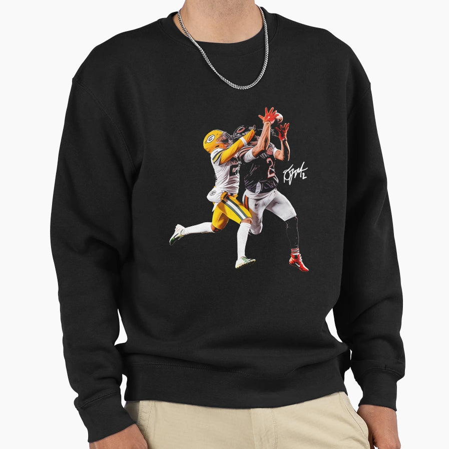 Dj Moore Football Wide Receiver Sweatshirt - Trendy Graphic Unisex - T-Shirt, Sweatshirt, Hoodie