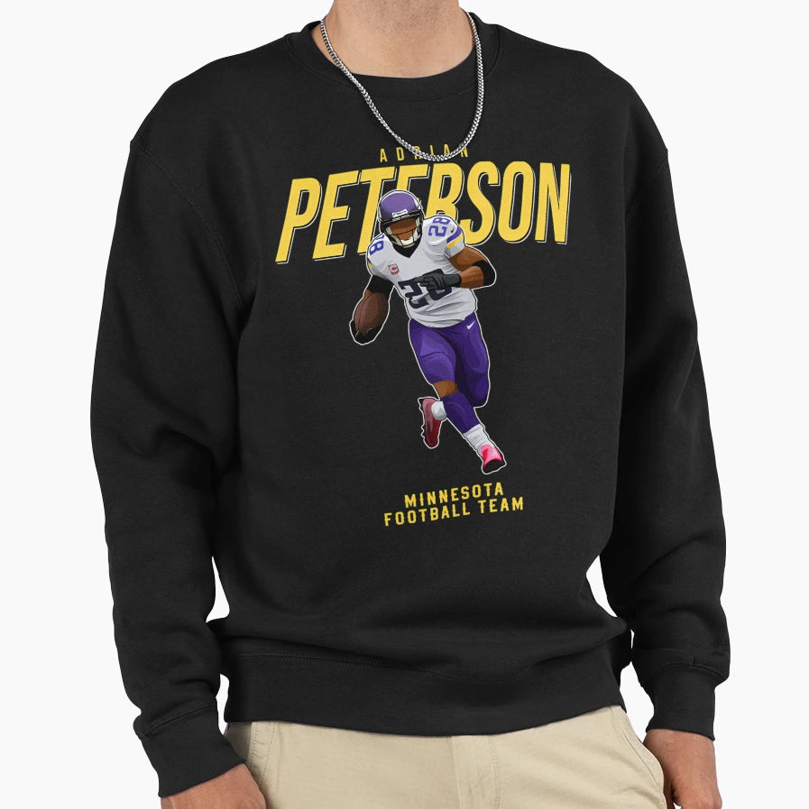 Adrian Peterson 28 Minnesota Sweatshirt - Streetwear Style Men Women - T-Shirt, Sweatshirt, Hoodie