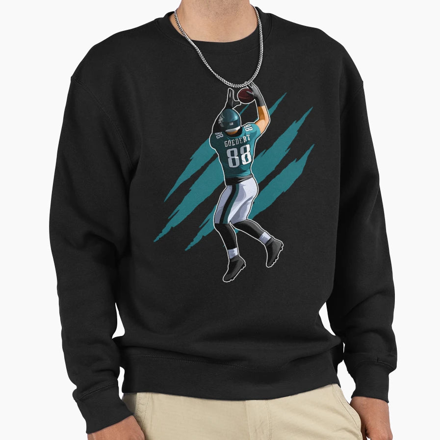 Dallas Goedert Makes Catch 88 Sweatshirt - Aesthetic Graphic for Adults - T-Shirt, Sweatshirt, Hoodie