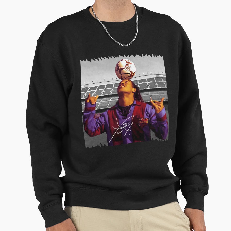 Ronaldinho Sweatshirt - Aesthetic Graphic for Adults - T-Shirt, Sweatshirt, Hoodie