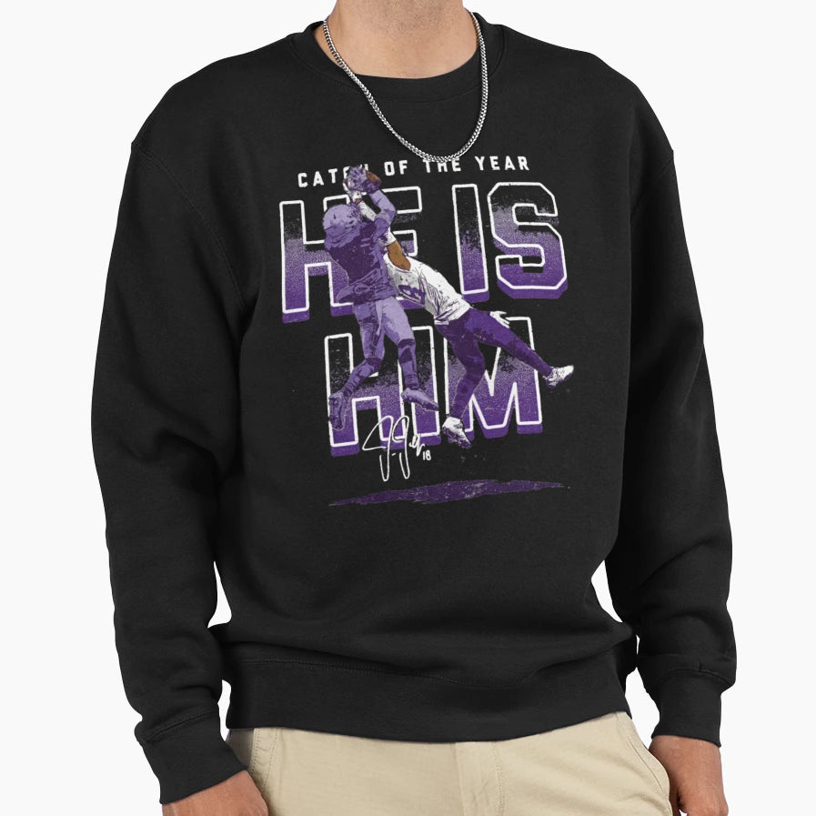 JJ He Is Him Mvp Sweatshirt - Aesthetic Graphic for Adults - T-Shirt, Sweatshirt, Hoodie