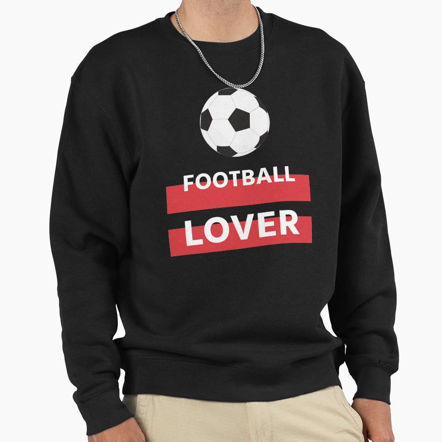 Football Lover Simple White Sweatshirt - Aesthetic Graphic Men Women - T-Shirt, Sweatshirt, Hoodie