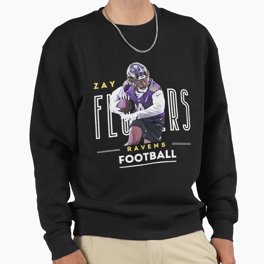 Zay Flowers Ravens T-Shirt - Unique Graphic Unisex - T-Shirt, Sweatshirt, Hoodie