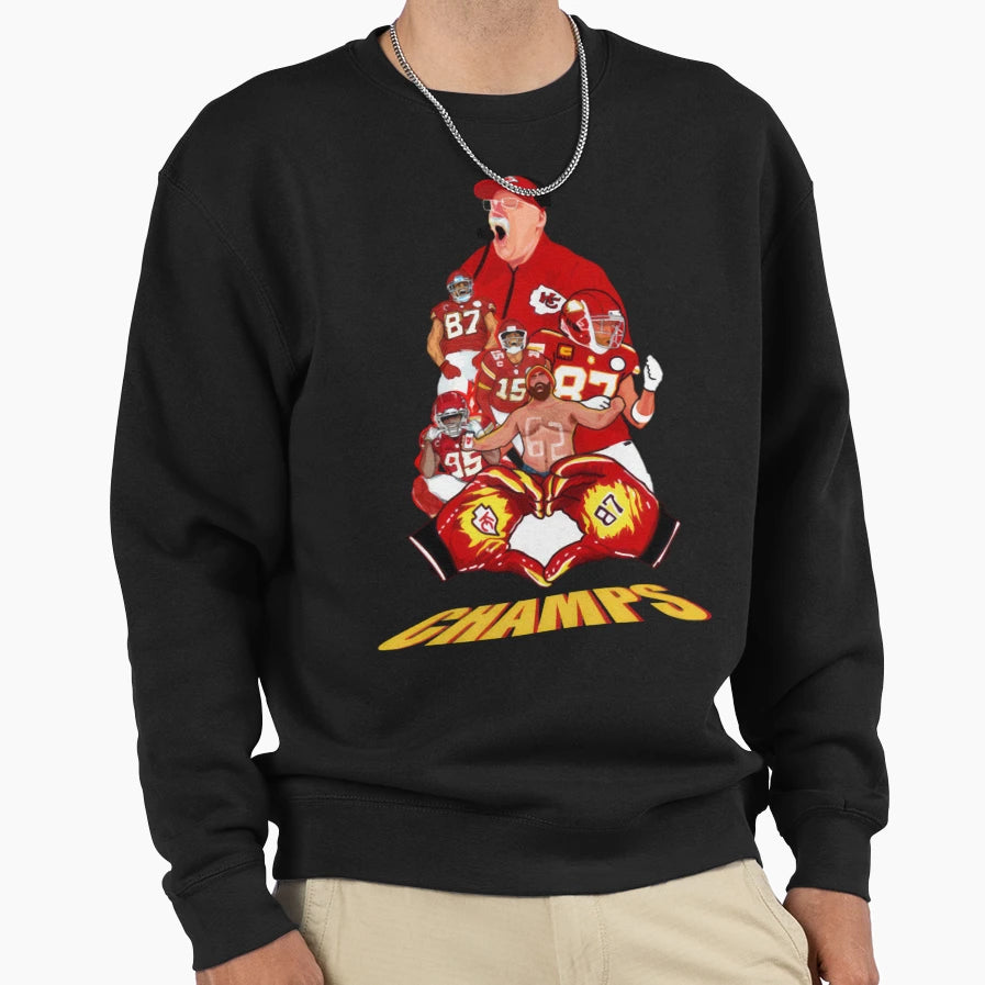 Art Kansas City Chiefs Sweatshirt - Custom Art Print Men Women - T-Shirt, Sweatshirt, Hoodie
