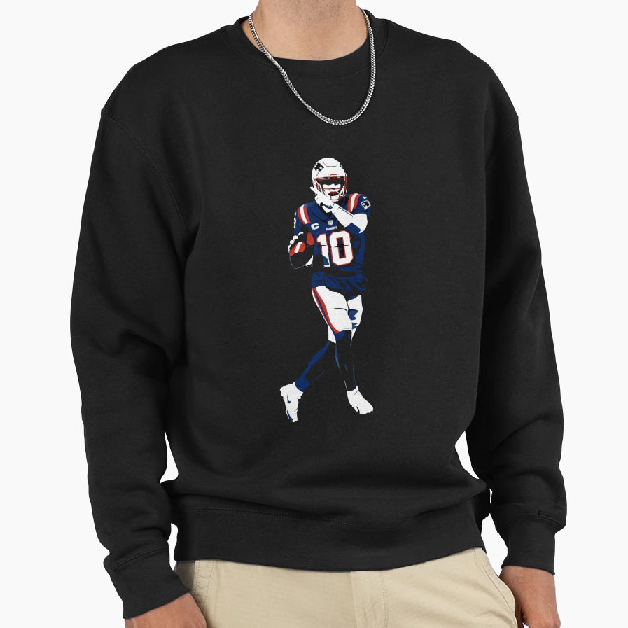 Drake Maye New England Patriots 10 Sweatshirt - Minimalist Print Men Women - T-Shirt, Sweatshirt, Hoodie