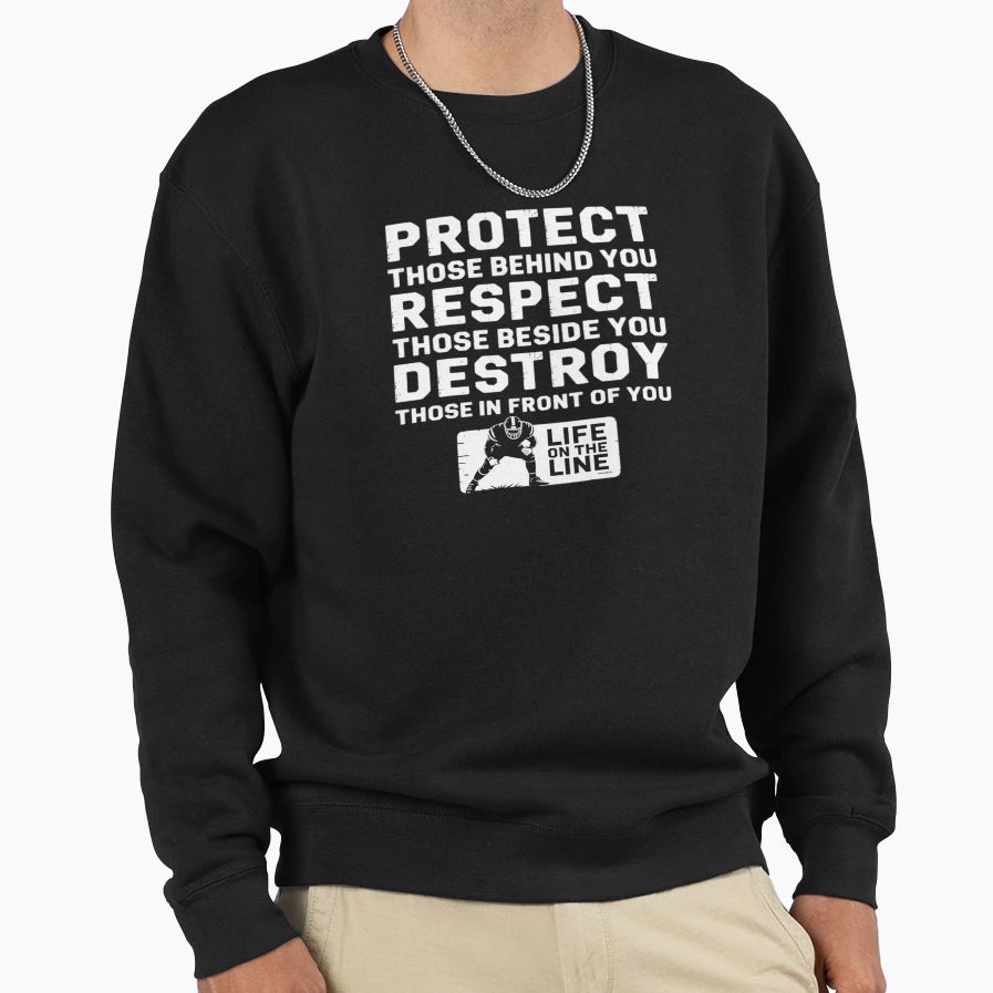 Football Lineman Sweatshirt - Custom Art Print Men Women - T-Shirt, Sweatshirt, Hoodie
