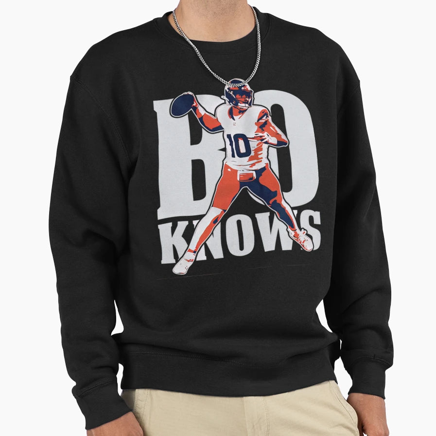 Bo Knows Denver Broncos Sweatshirt - Novelty Apparel for Adults - T-Shirt, Sweatshirt, Hoodie