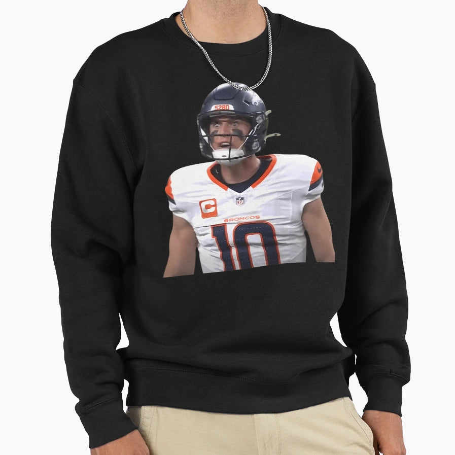Bo Nix Crazy Eyes Sweatshirt - Trendy Graphic Men Women - T-Shirt, Sweatshirt, Hoodie