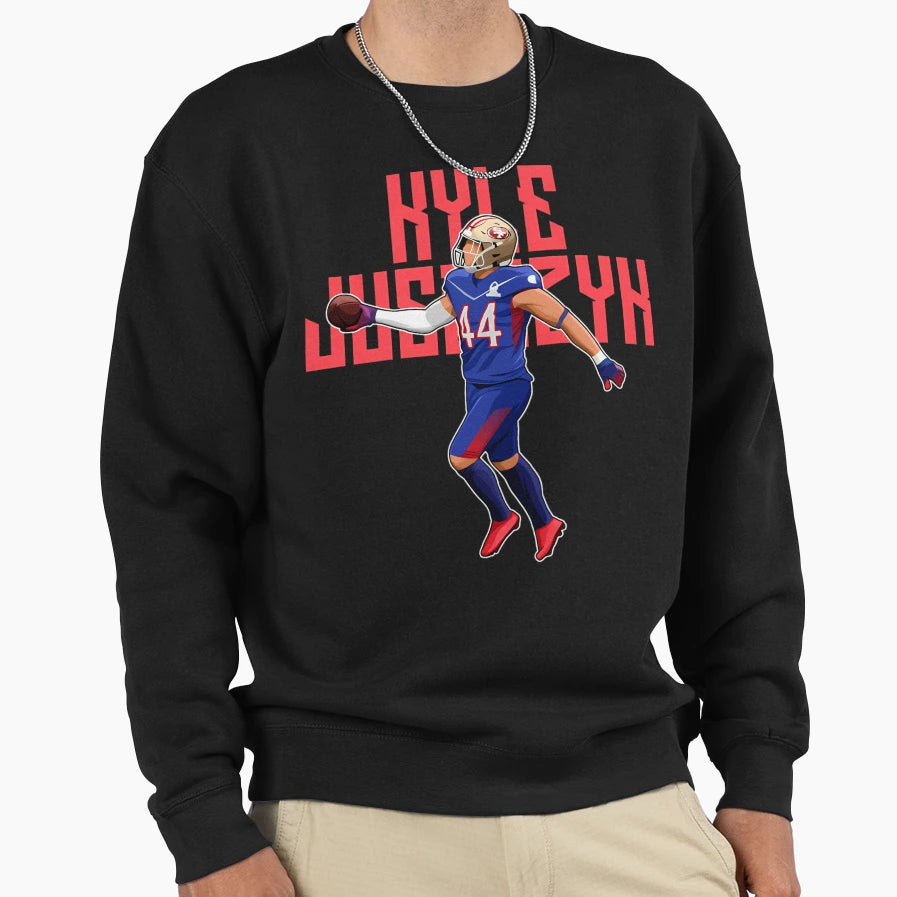 Kyle Juszczyk Score Touchdown 44 Bold Sweatshirt - Custom Art Print Unisex - T-Shirt, Sweatshirt, Hoodie