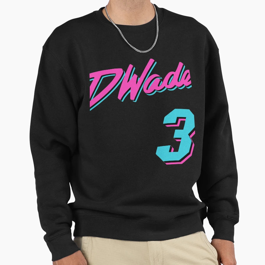 White Miami Wade Miami Vice Sweatshirt - Unique Graphic Men Women - T-Shirt, Sweatshirt, Hoodie
