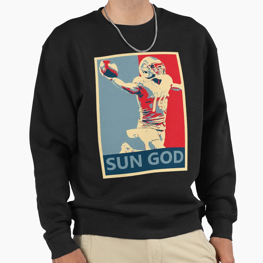 Amon Ra St Brown Lions Sun God Sweatshirt - Novelty Apparel for Adults - T-Shirt, Sweatshirt, Hoodie
