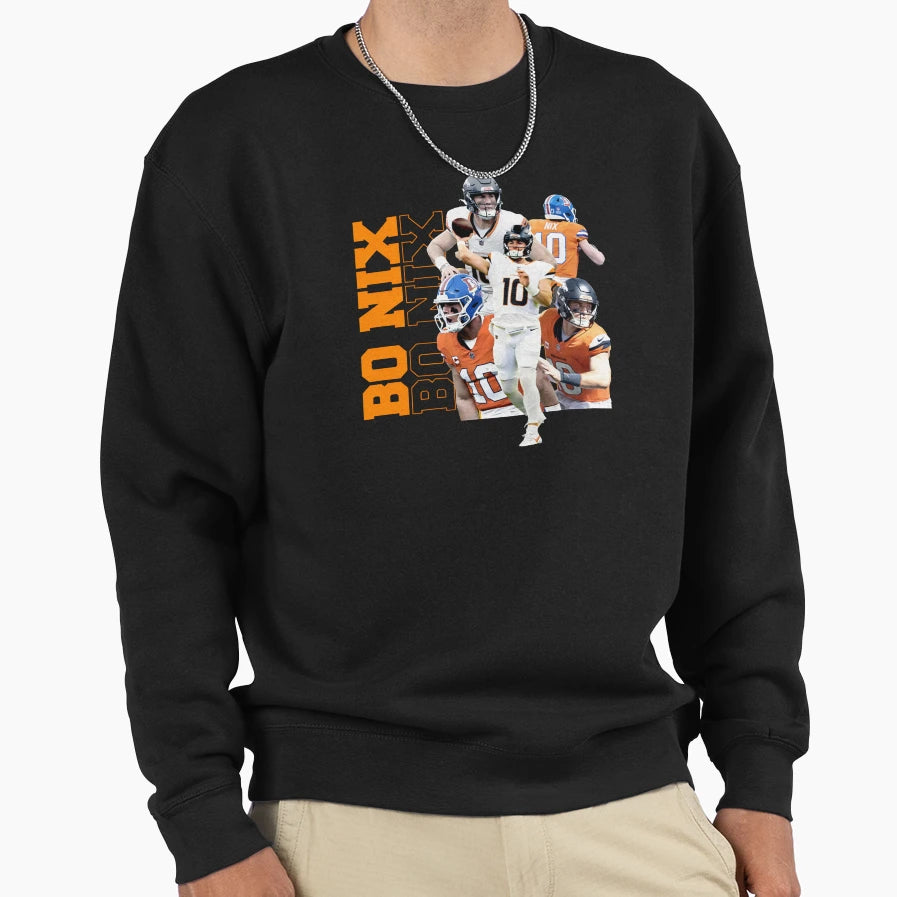 Bo Nix Streetwear Png Football Sweatshirt - Aesthetic Graphic for Adults - T-Shirt, Sweatshirt, Hoodie