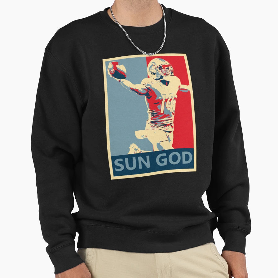 Amon Ra St Brown Lions Sun Sweatshirt - Casual Everyday Wear for Adults - T-Shirt, Sweatshirt, Hoodie