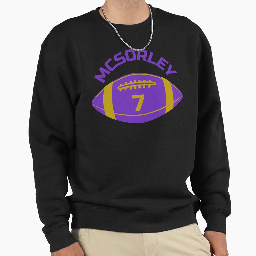 Mcsorley Football Ravens Colours Sweatshirt - Trendy Graphic Men Women - T-Shirt, Sweatshirt, Hoodie