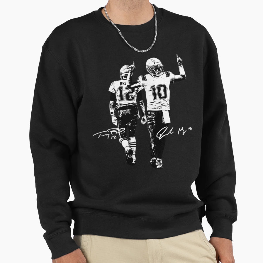 Drake Maye And Tom Signature Sweatshirt - Casual Everyday Wear Unisex - T-Shirt, Sweatshirt, Hoodie