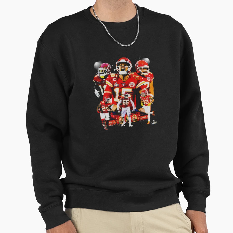 Kansas City Super Bowl Liv Champs Sweatshirt - Streetwear Style for Adults - T-Shirt, Sweatshirt, Hoodie