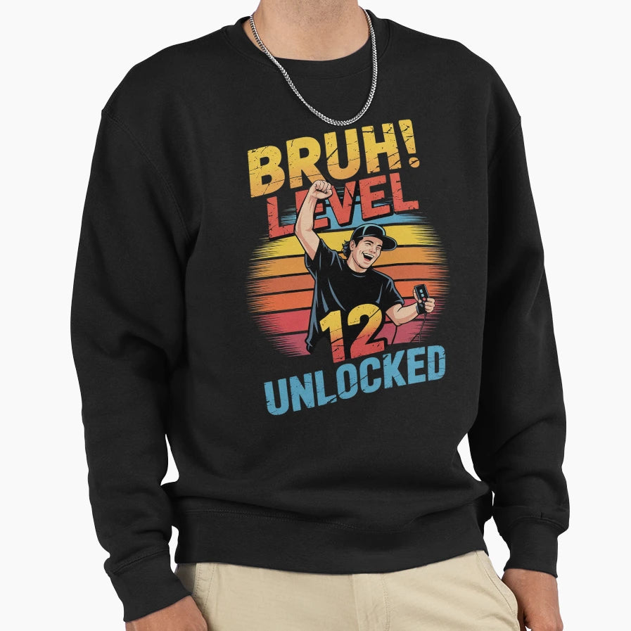 12 Years Old Birthday Dabbing Bruh Sweatshirt - Streetwear Style Men Women - T-Shirt, Sweatshirt, Hoodie