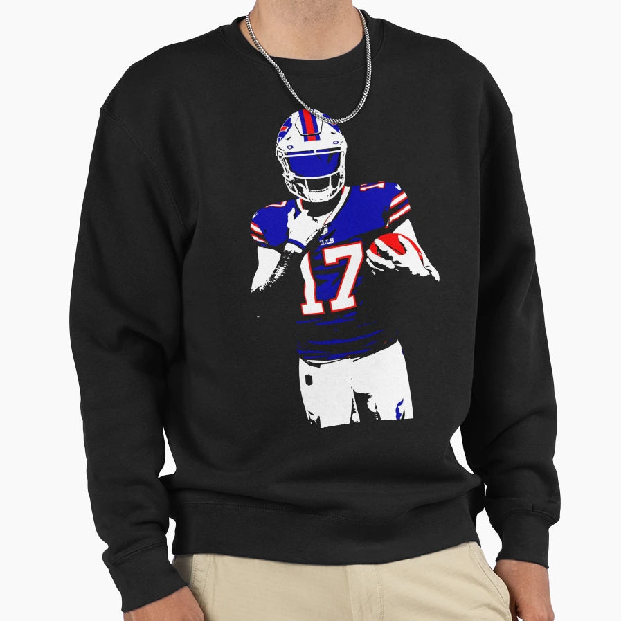 JA 17 Buffalo Football Stencil Sweatshirt - Aesthetic Graphic Unisex - T-Shirt, Sweatshirt, Hoodie